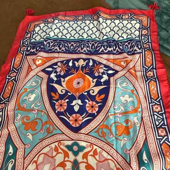 NWOT New Age Blue & Orange Scarf/Tapestry - Picture 2 of 7